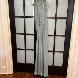 Mint green maxi with detailing around neckline